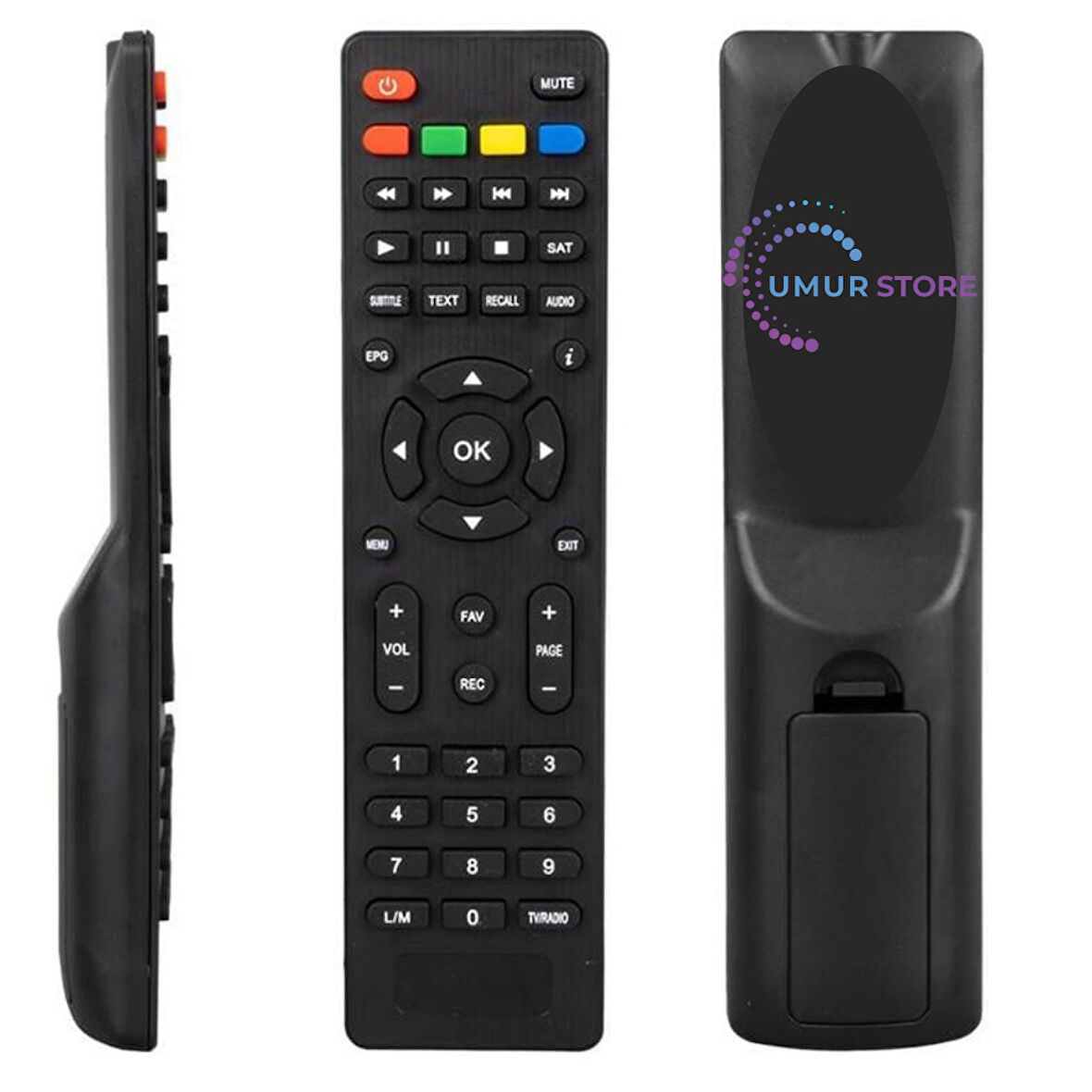 Uyumlu Mysat - Moonstar MS-3000 Full HD LM Tuşlu Uydu Alıcı Kumandası