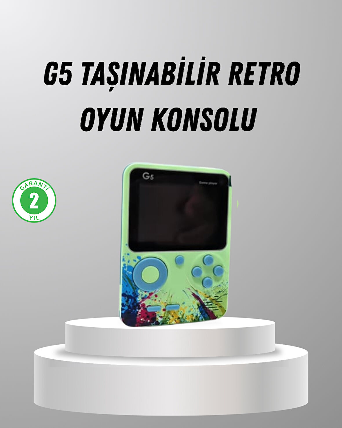 500 Oyunlu G5 Retro Mini Oyun Konsolu 3 İnç Ekran ve AV TV Desteği