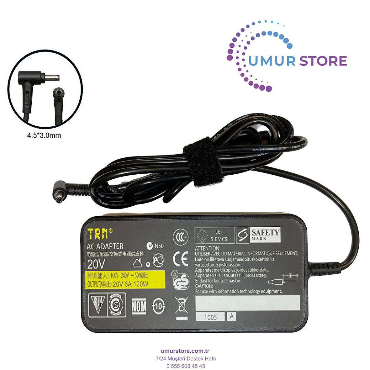 Chicony A120A055P 4.5x3.0mm No Adaptörü