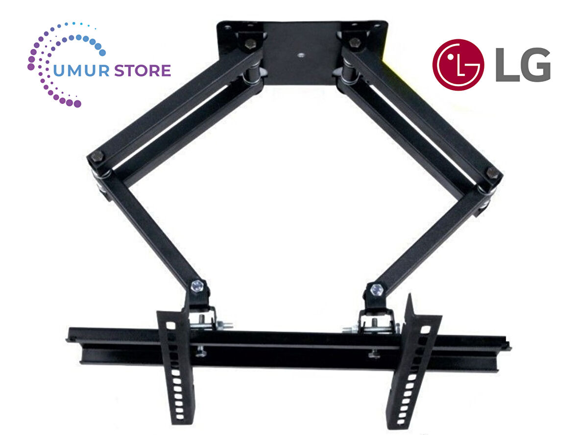 LG 55QNED80T 55” 4K Smart 32”- 55” inç / 82-140 Ekran Lcd Led Tv Çift Kollu Hareketli Duvar Askı Aparatı