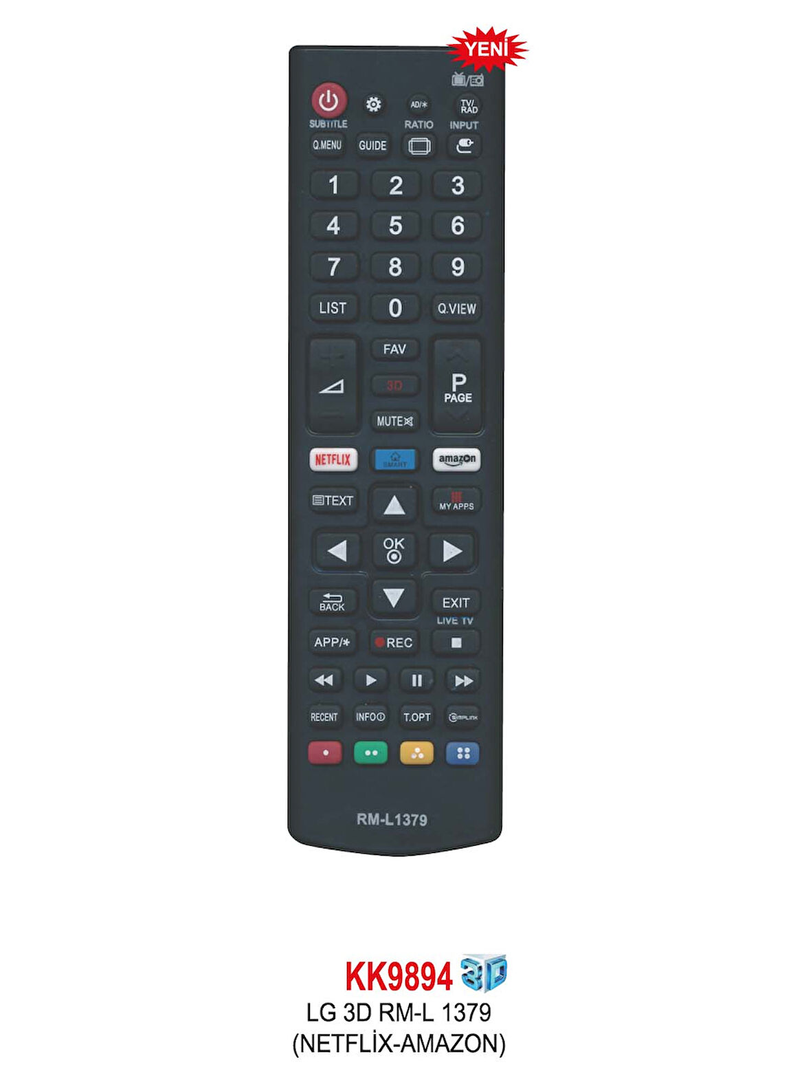 LG 3D RM-L 1379 (NETFLİX-AMAZON)  LCD KUMANDA