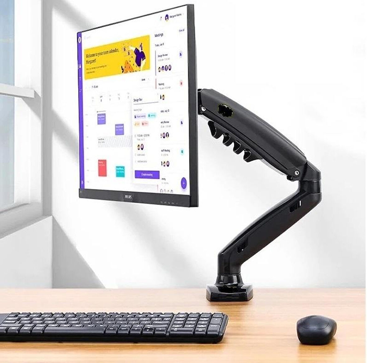 19” inç Lcd Led Monitör Masa Üstü Full Hareketli Askı Aparatı