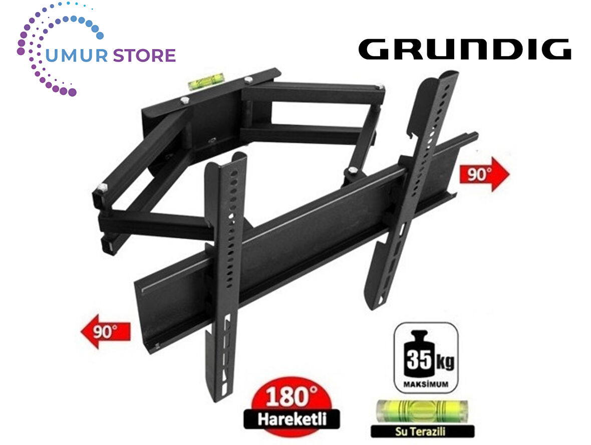 Grundig 43 GJQ 9100 43” 4K UHD  32”- 55” Çift Kollu Hareketli Lcd Led Tv Askı Aparatı