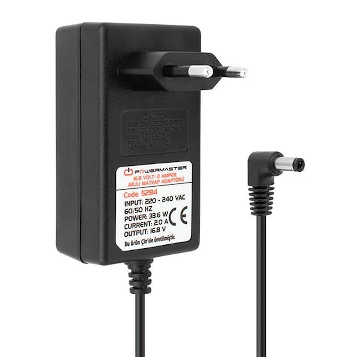 16.8 Volt - 2 Amper - 33.6 Watt 5.5*2.5 Mm L Uçlu Şarjlı Matkap Adaptörü