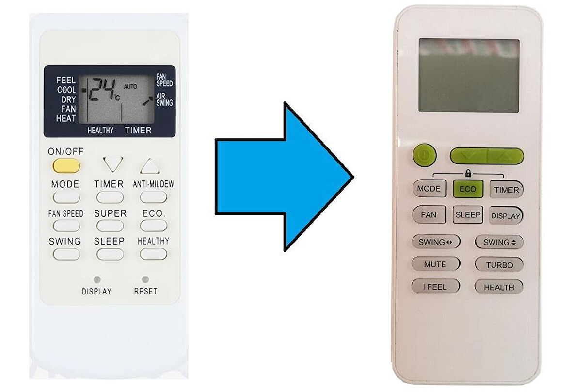 Dıamond Electric Klima Kumandası.Resimde Sağdaki Gönderilir