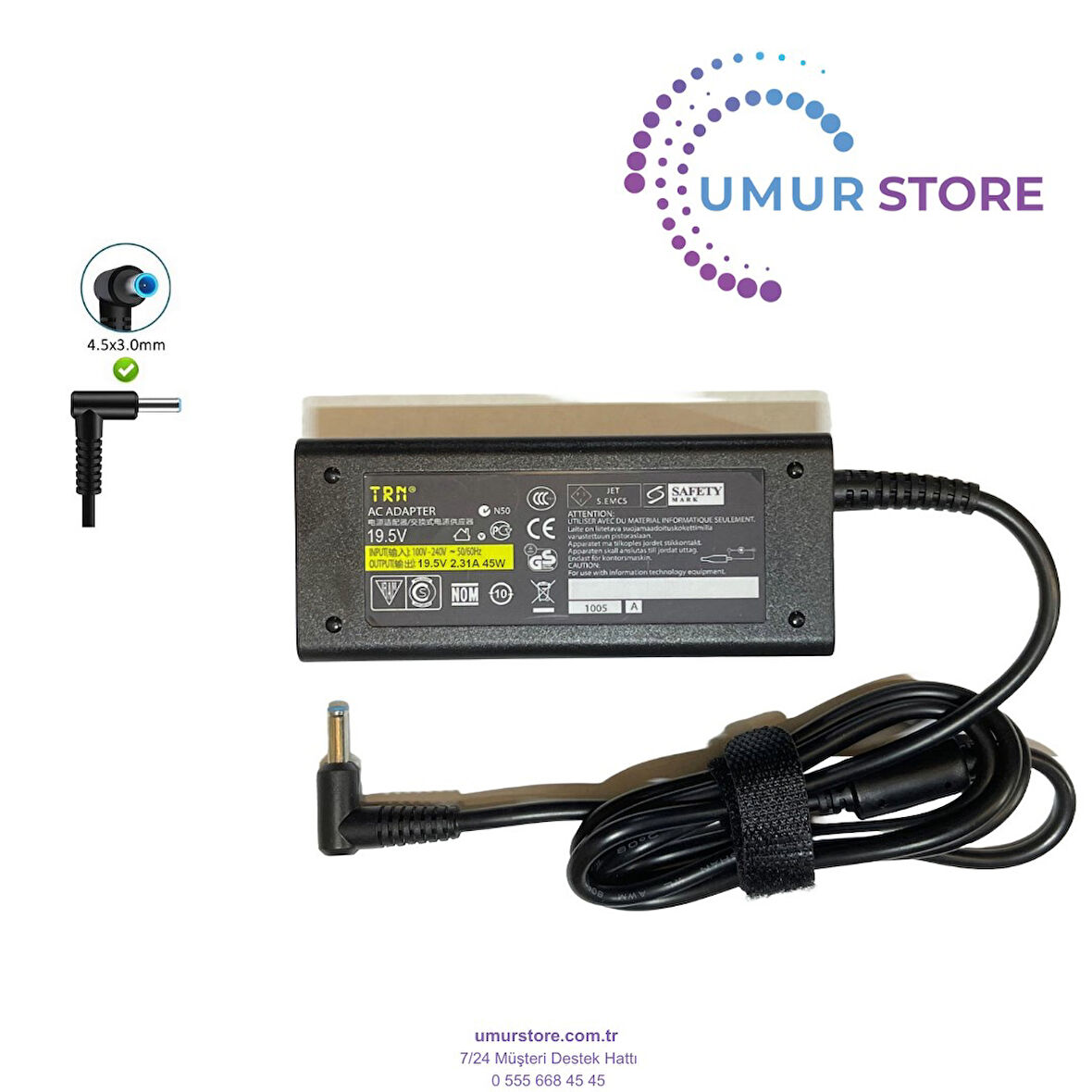 Hp TPN-LA15 4.5x3.0mm Notebook Adaptörü