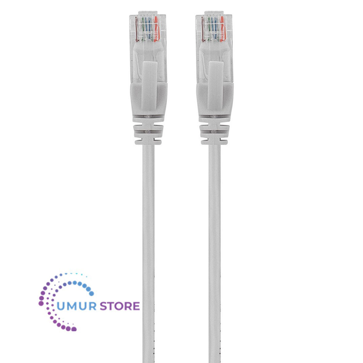 1.5 Metre Gri Cat6 RJ45 Lan Kablosu Uçları Fabrikasyon Takılı Bilgisayar Modem Internet Ethernet Kablosu
