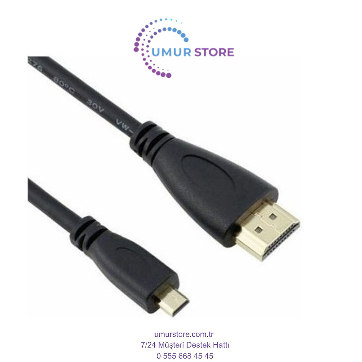 10 Metre Micro HDMI Kablo 10M Mikro HDMI Micro Hdmi To Hdmi Telefonlara Olmaz