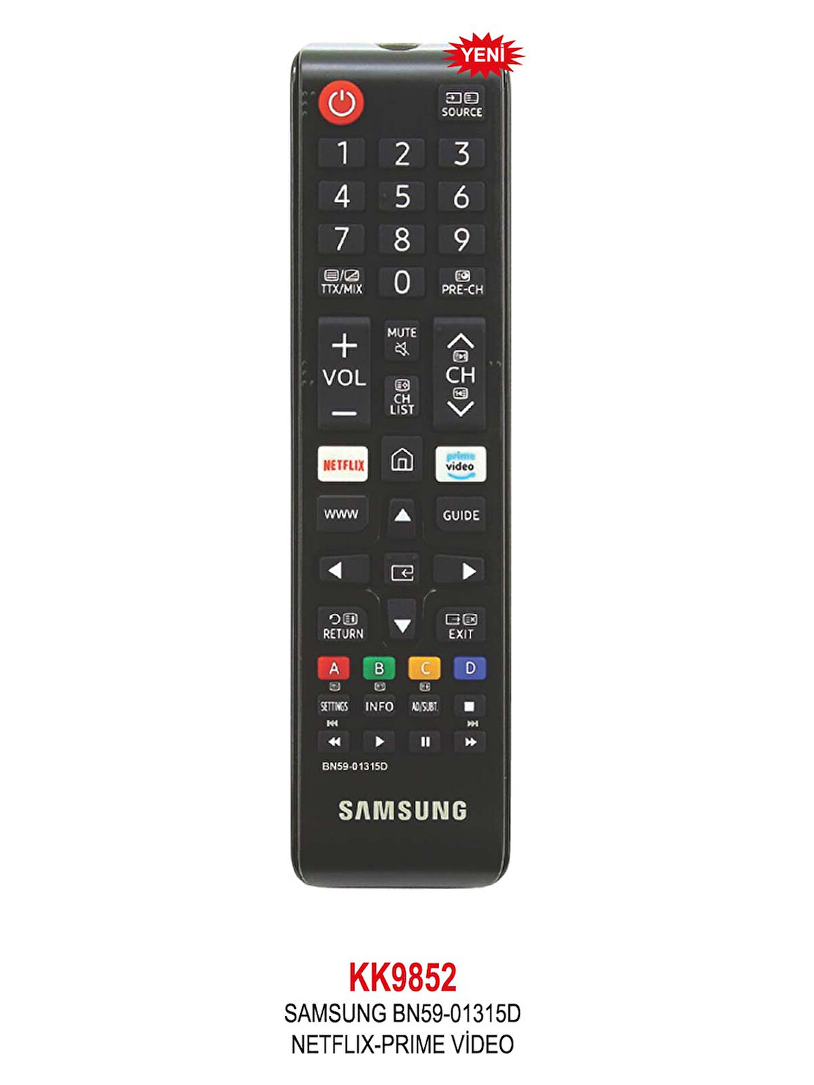 SAMSUNG BN59-01315D NETFLIX-PRIME VİDEO KUMANDA