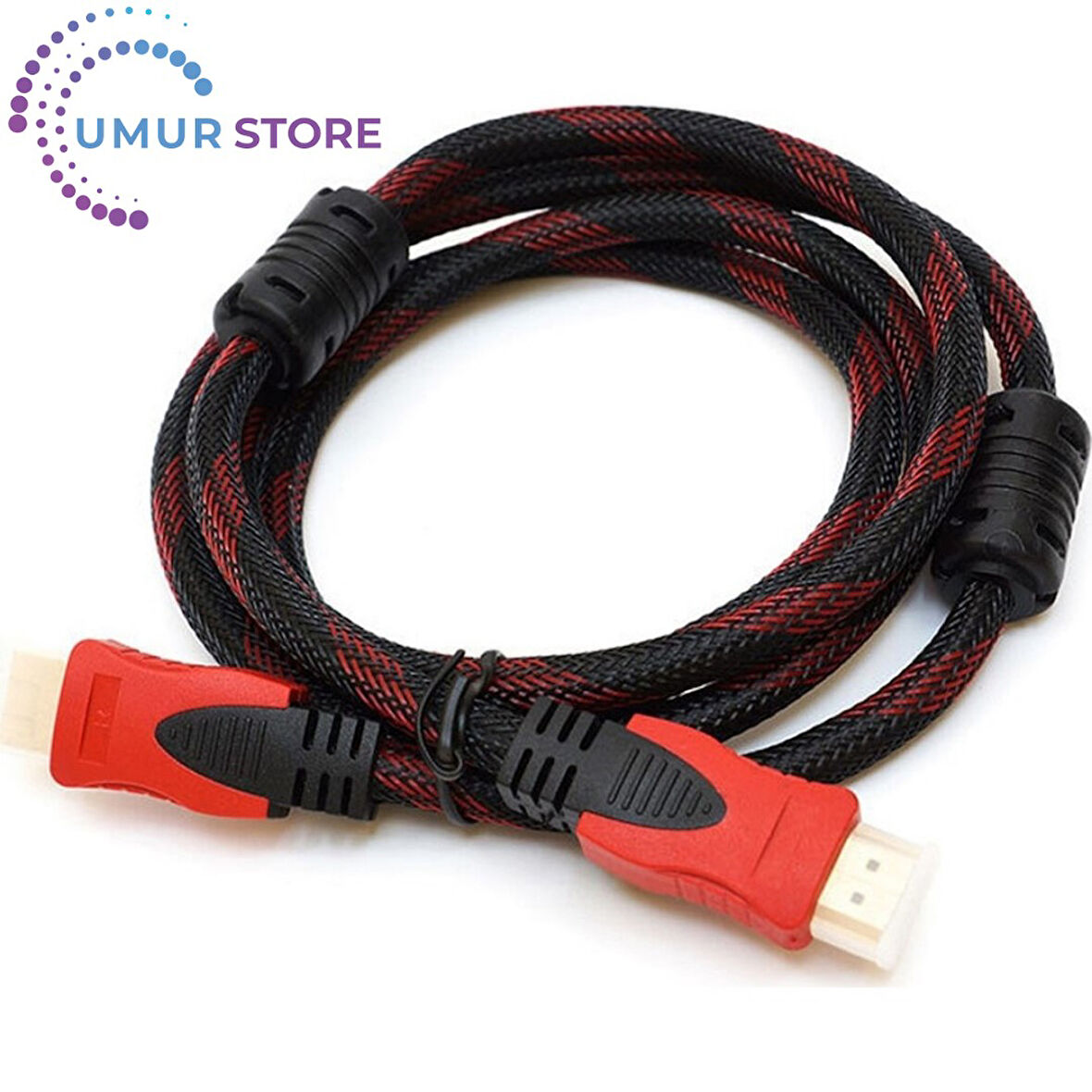 4K 3D Örgülü Flat HDMI Kablo 1.5 mt