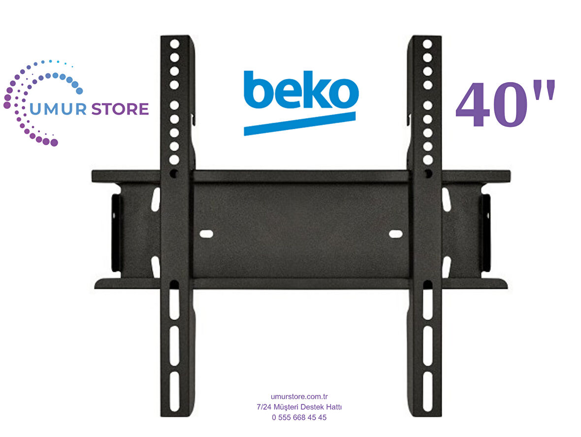 Beko B40 L 5845 4b 102 Ekran Full Hd Uydu Alıcılı 32”, 39”, 40” Uyumlu Lcd Led TV Sabit Duvar Askı Aparatı
