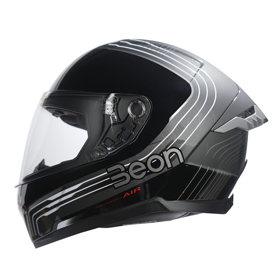Beon B-507 Full Face Motosiklet Kaskı FF01 Gri/Siyah
