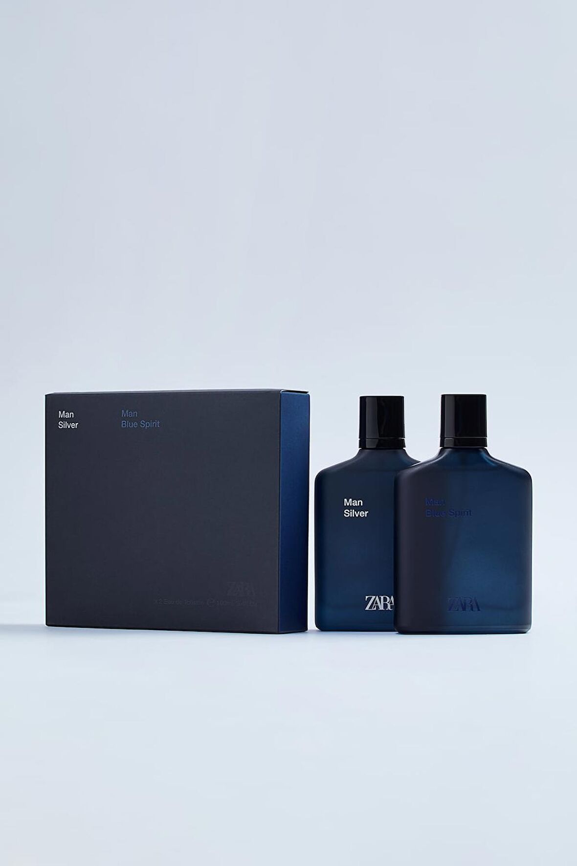 ZARA MAN BLUE SPIRIT + ZARA MAN SILVER EDT 100 ML (3,4 FL. OZ).