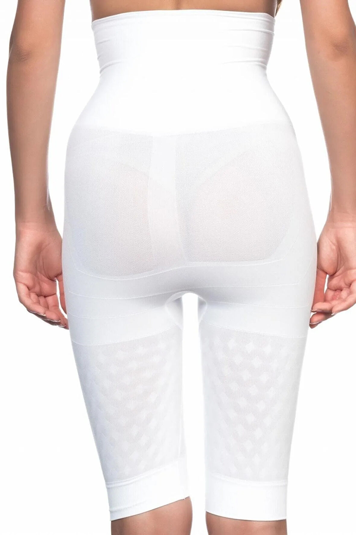 Kadın Beyaz Yüksel Bel Çift Kat Kalça Karın Toparlayıcı Korse 2015B
