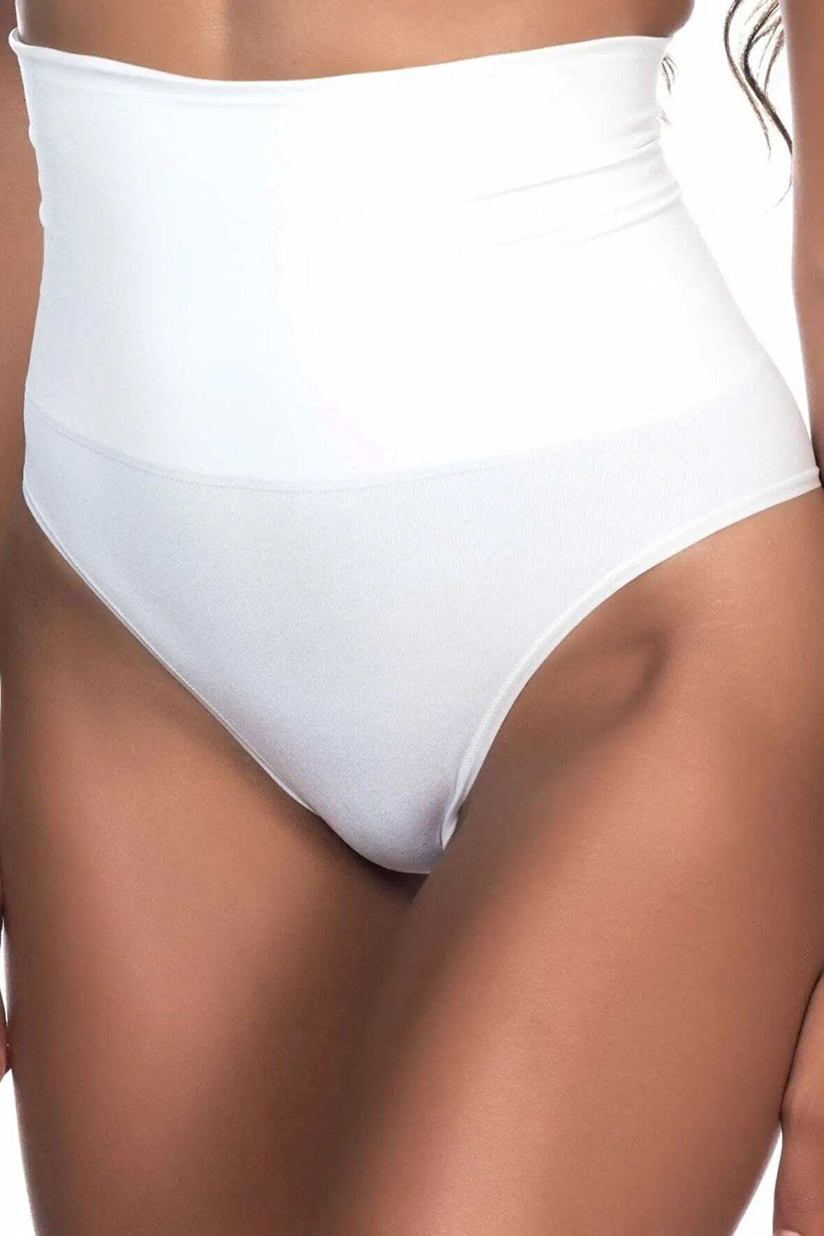 Kadın Beyaz Çift Kat Iz Yapmaz Külot Korse 2039b