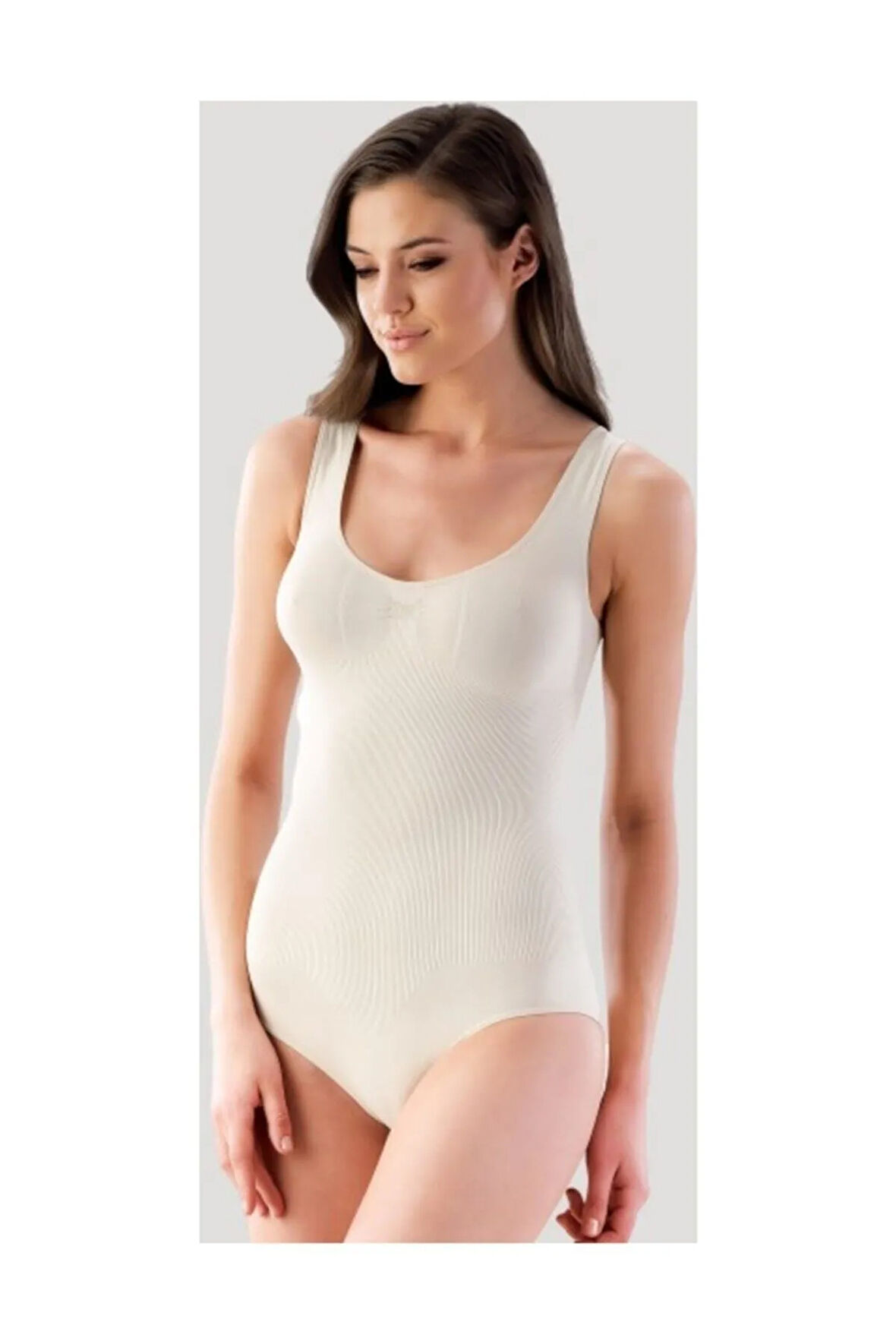 Seamless Kalın Askılı Çıtçıtlı Ripli Bady Ten Yeni Sezon (1 Adet Ekonomik)