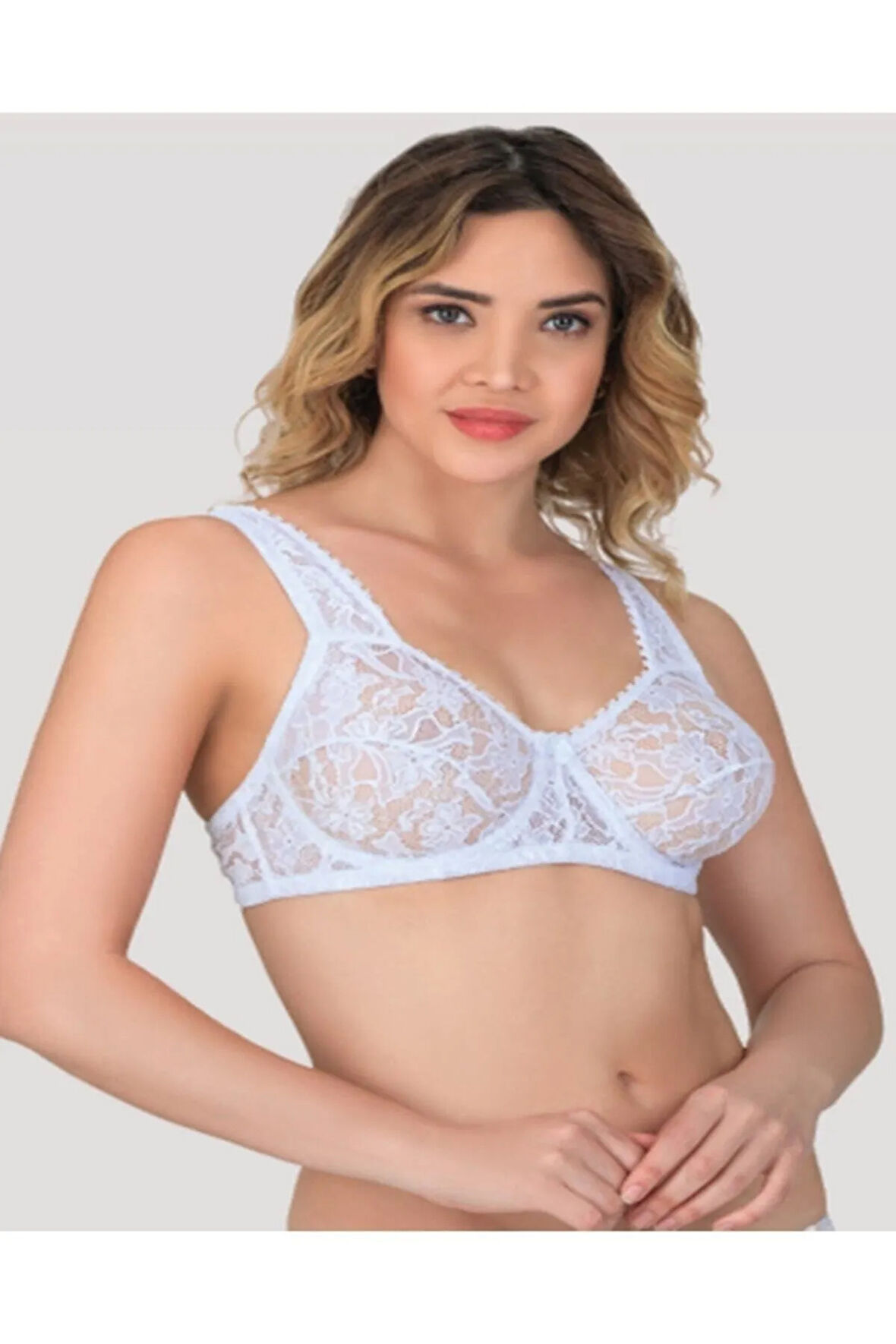 Kadın Dantelli Toparlayıcı Sütyen Beyaz 178