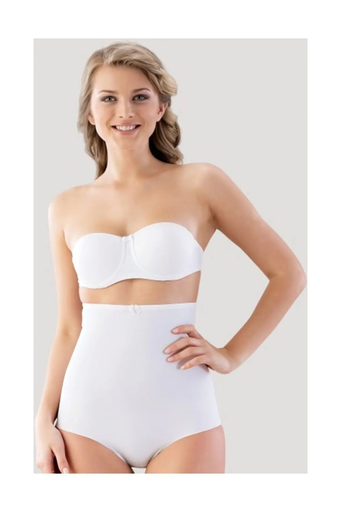 Lazer Kesim Slip Korse Beyaz 2813