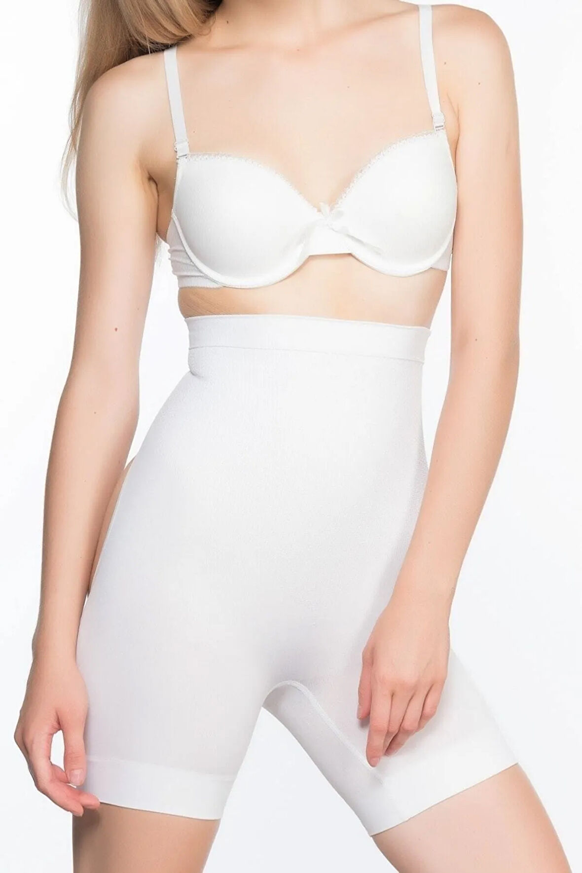 Kadın Beyaz Masaj Özellikli Özel Tasarım Boxer Korse 2032b