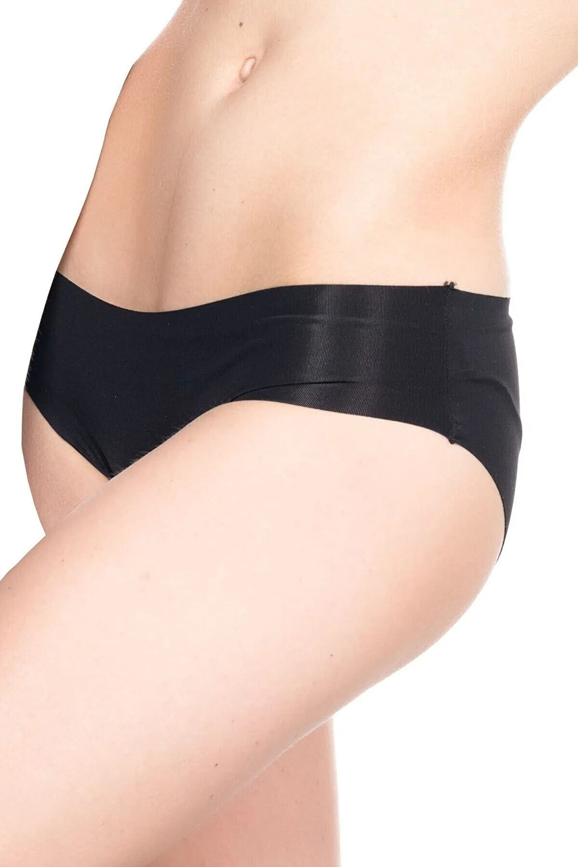 Kadın Siyah Lazer Kesim Slip Korse 2818