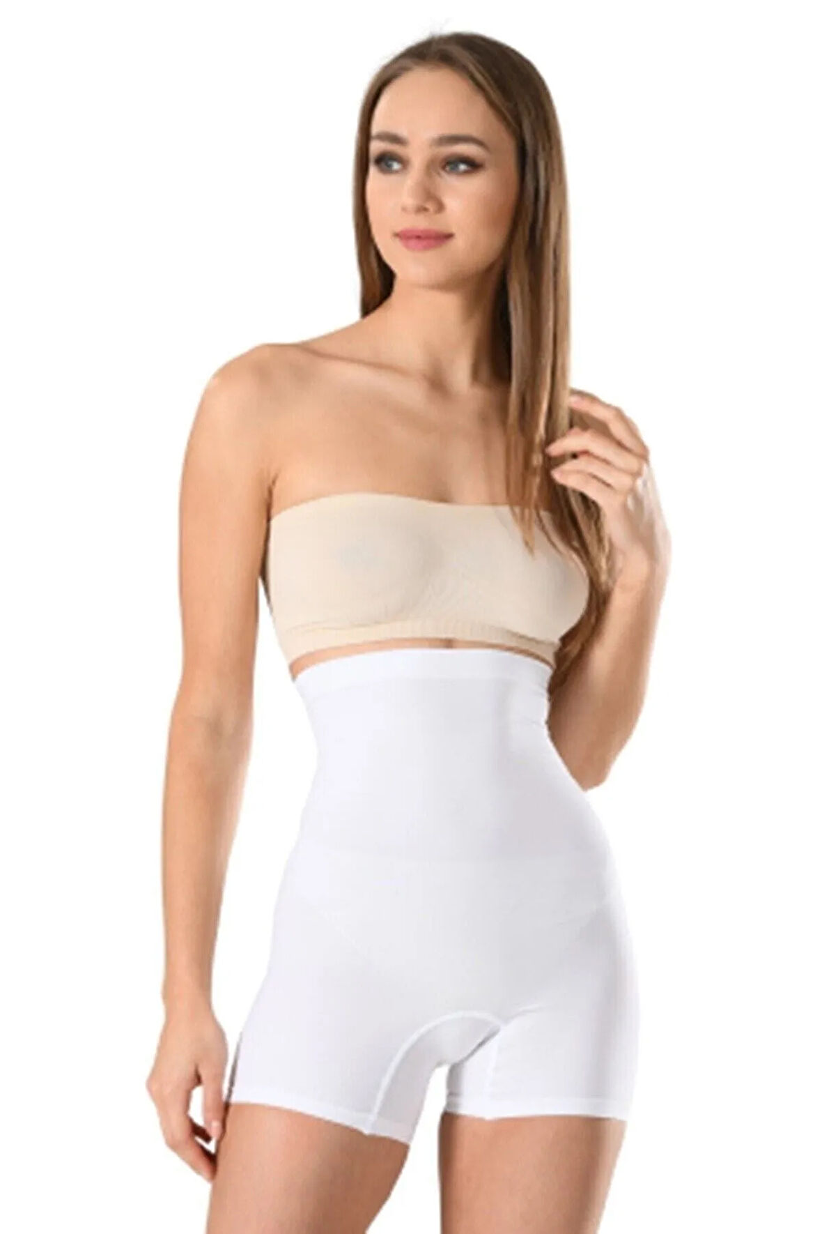 Kadın Beyaz Seamless Boxer Korse 2007