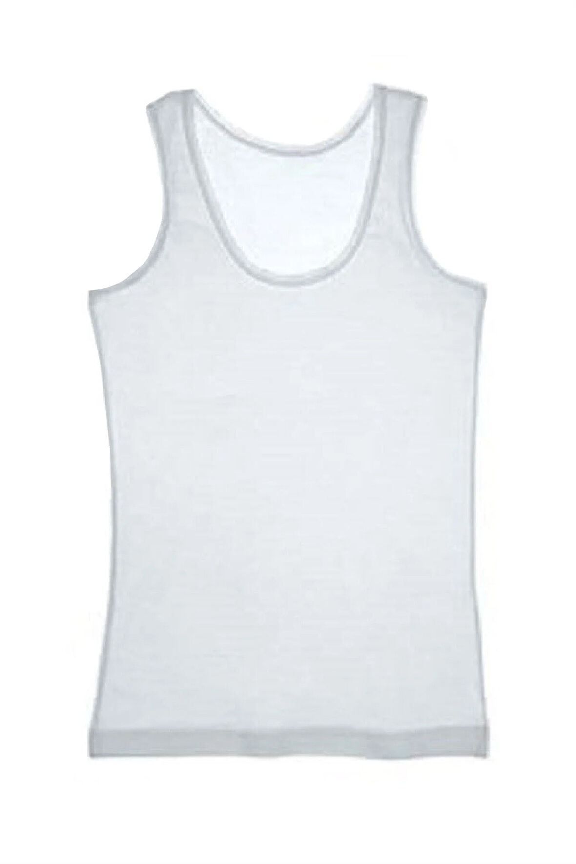 12'li Ribana Geniş Askılı Saten Kız Çocuk Atlet Beyaz 27215