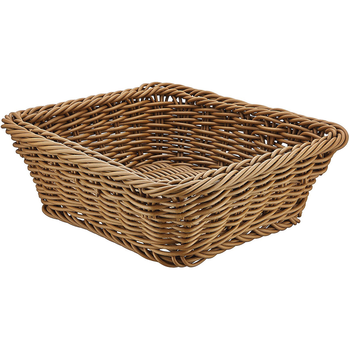 Biradlı Plastik Kare Sepet 19X19X7