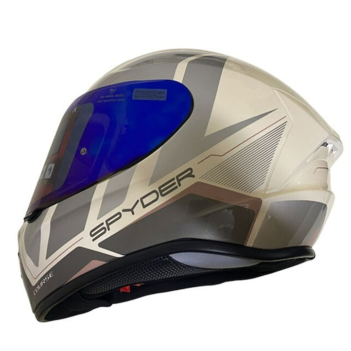 Spyder Full Face Motosiklet Kaskı Pembe/Beyaz