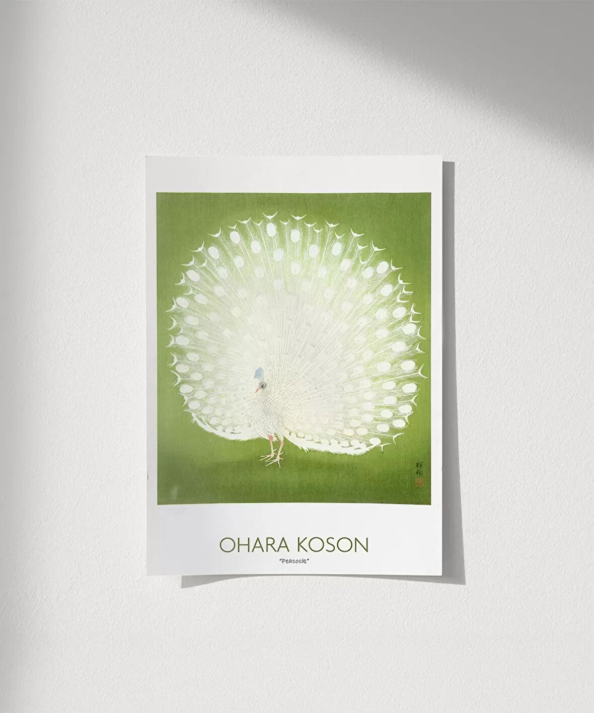 Çerçevesiz Poster Ohara Koson Peacock