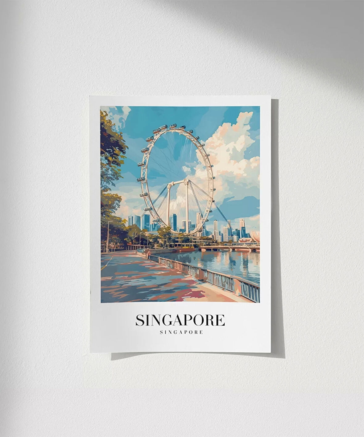 Çerçevesiz Poster Marina Bay'ın Parlak Yüzü