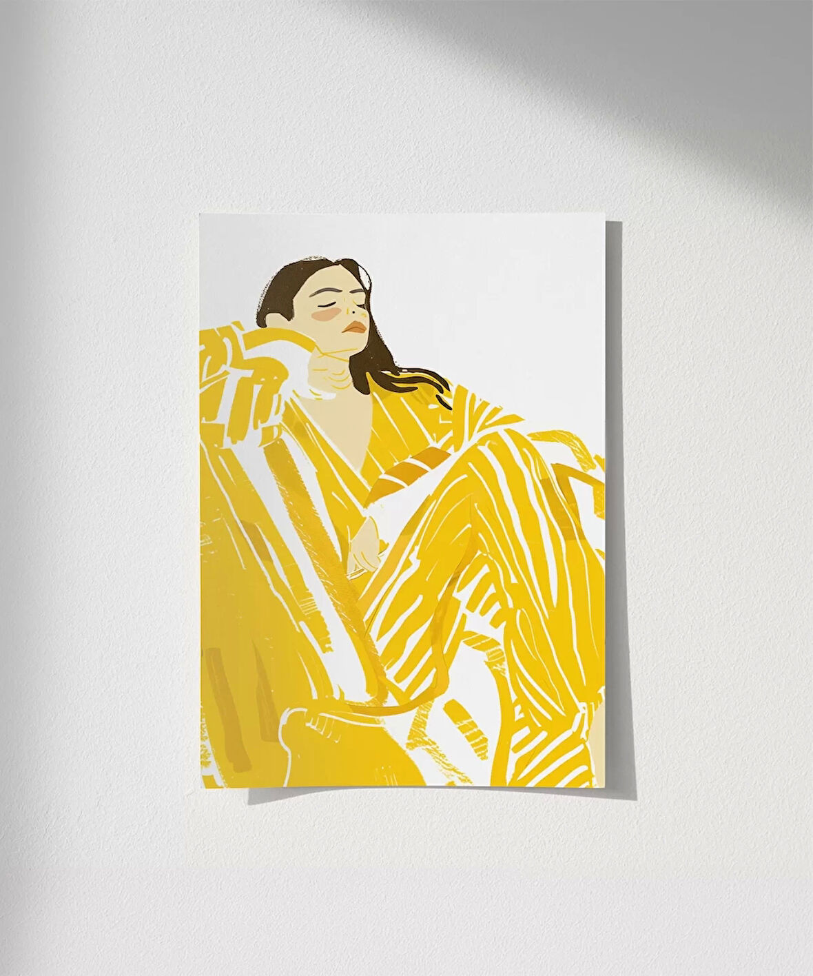 Çerçevesiz Poster Güneşin İçindeki Kadın