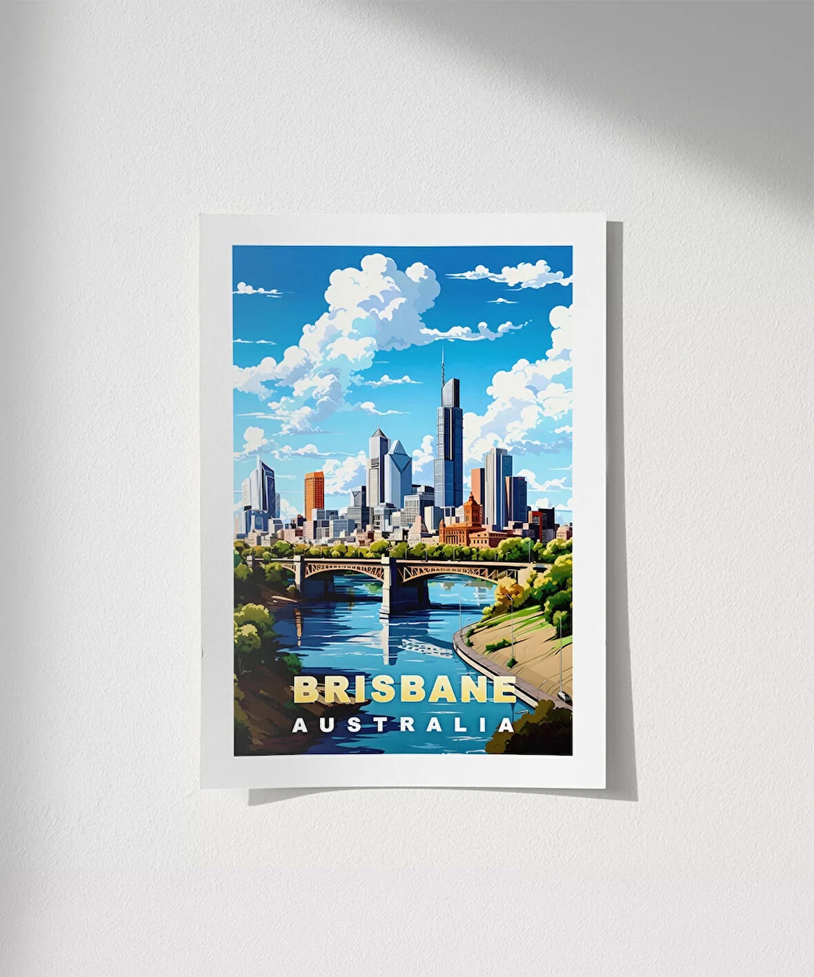 Çerçevesiz Poster Nehir ve Gökdelenlerin Şehri