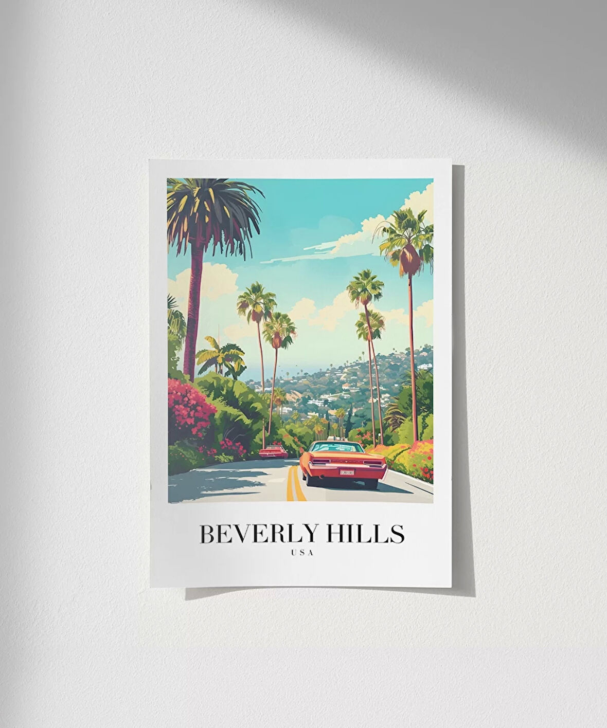 Çerçevesiz Poster Los angeles Şehir İlüstrasyonu