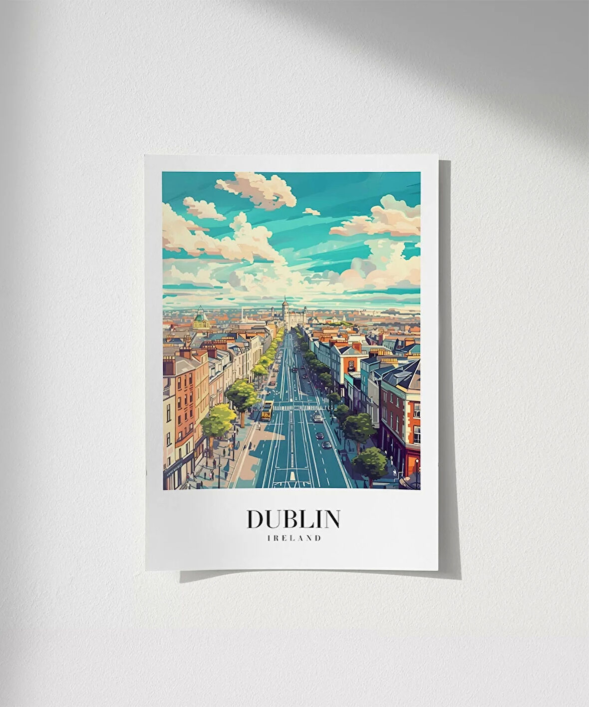 Çerçevesiz Poster Grafton Caddesi Manzarası