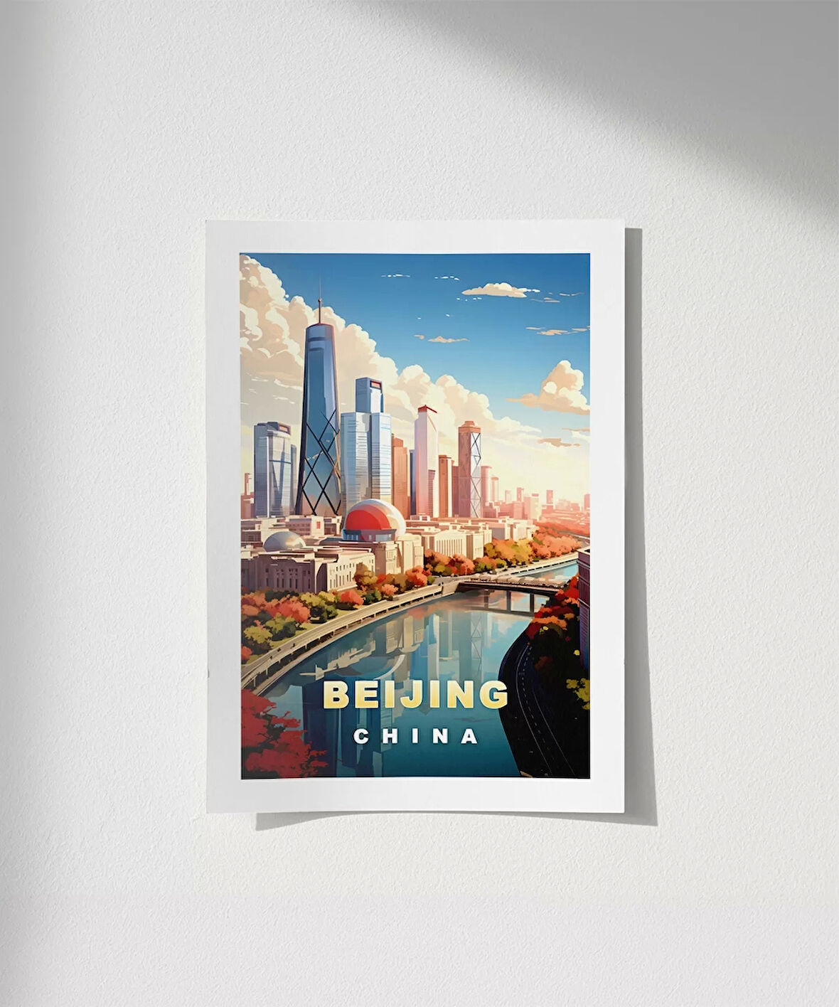 Çerçevesiz Poster Modern Çin’in Yüzü