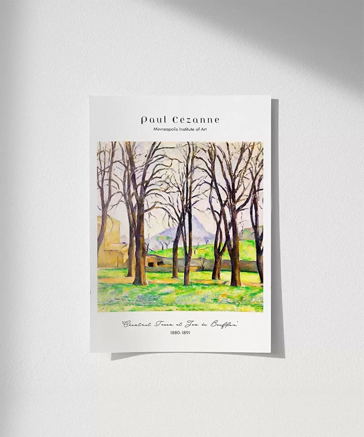 Çerçevesiz Poster Paul Cézanne Jas de Bouffan'daki Kestane Ağaçları