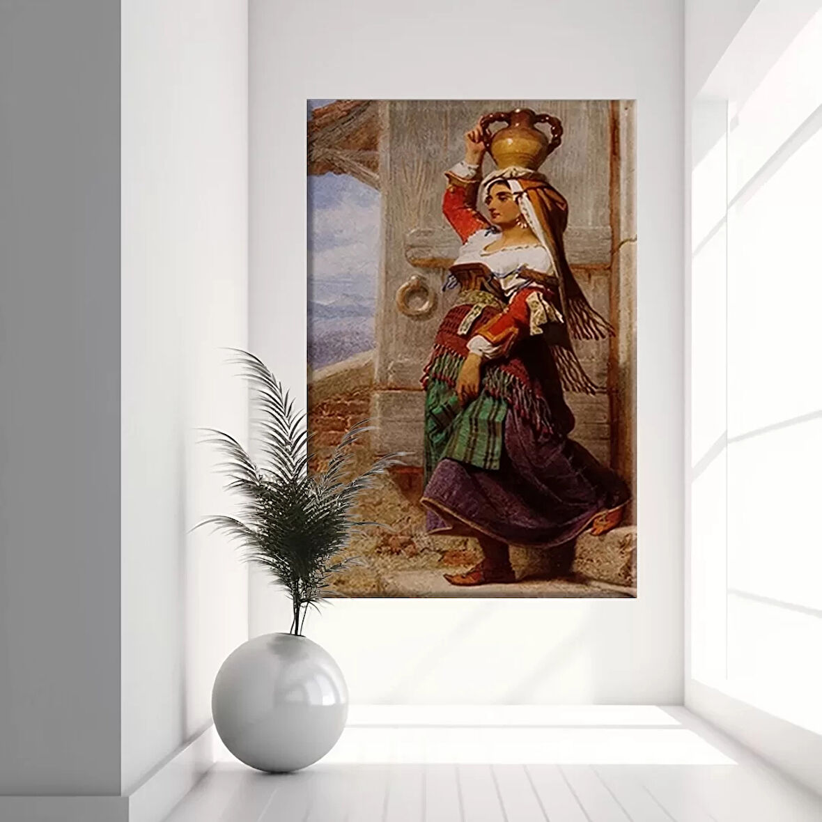 Su Taşıyan Roman Kanvas Tablo