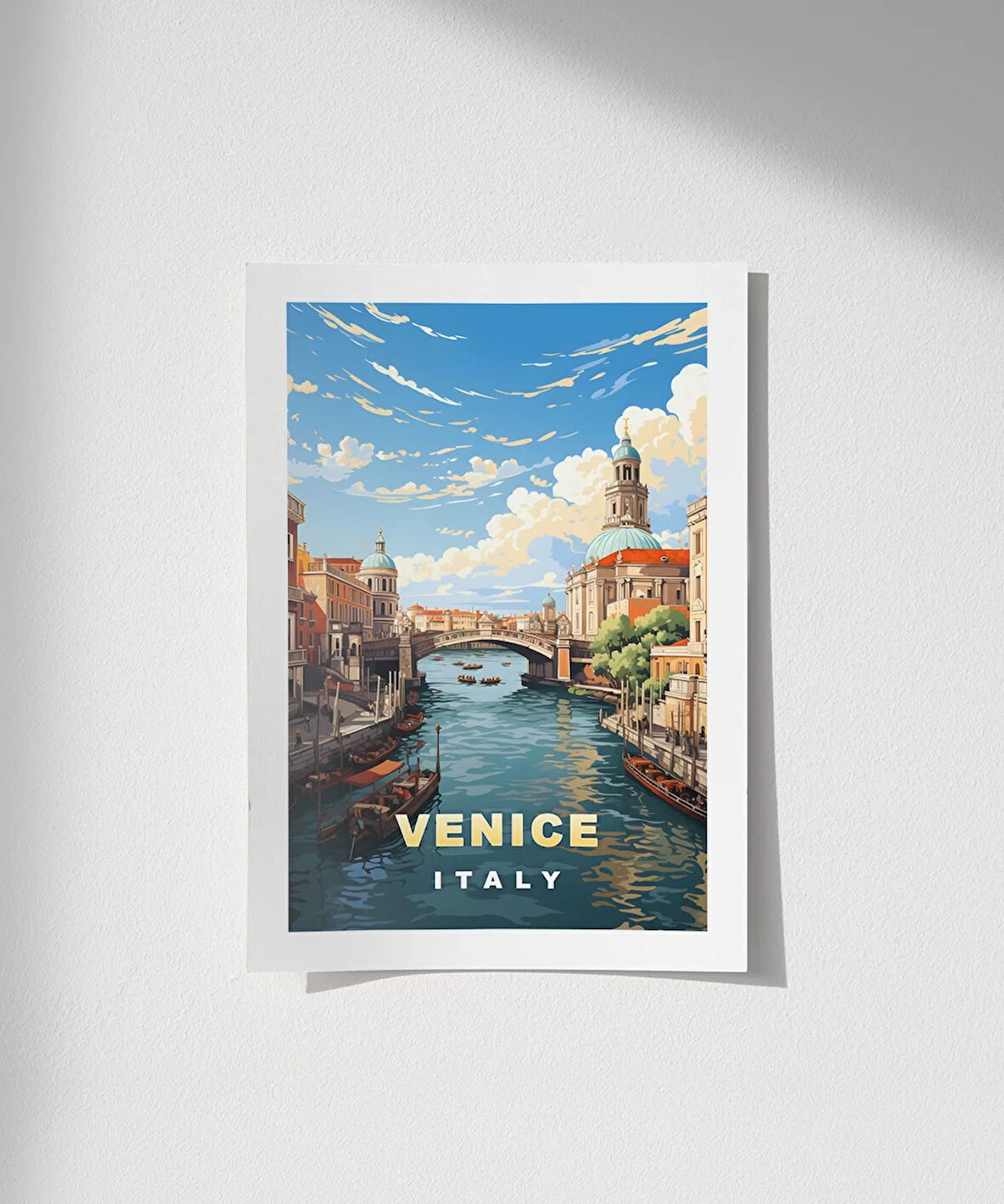 Çerçevesiz Poster Venedik Kanalı Manzarası
