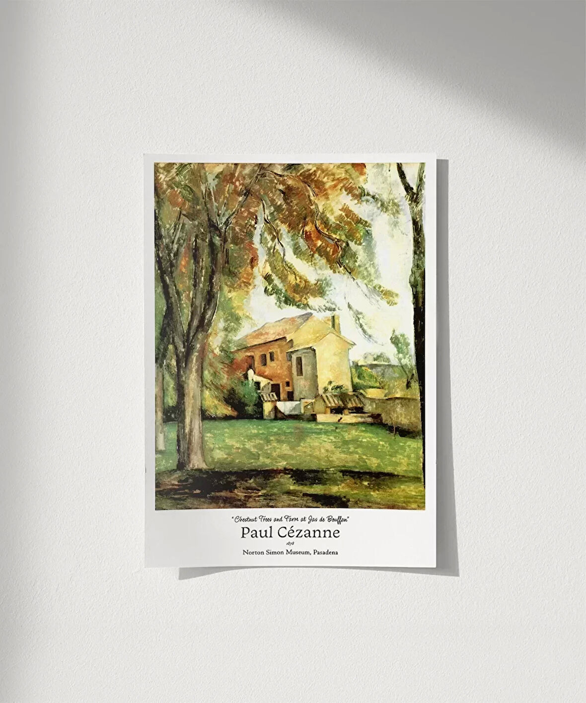 Çerçevesiz Poster Paul Cézanne Jas de Bouffan'da Kestane Ağaçları ve Çiftlik 2