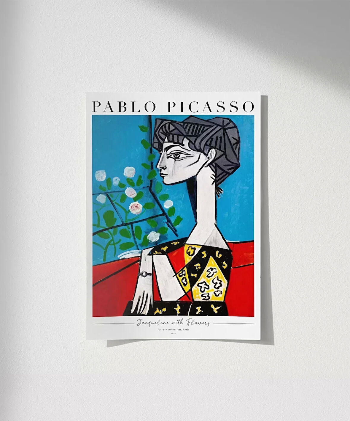 Çerçevesiz Poster Pablo Picasso Jacqueline with Flowers
