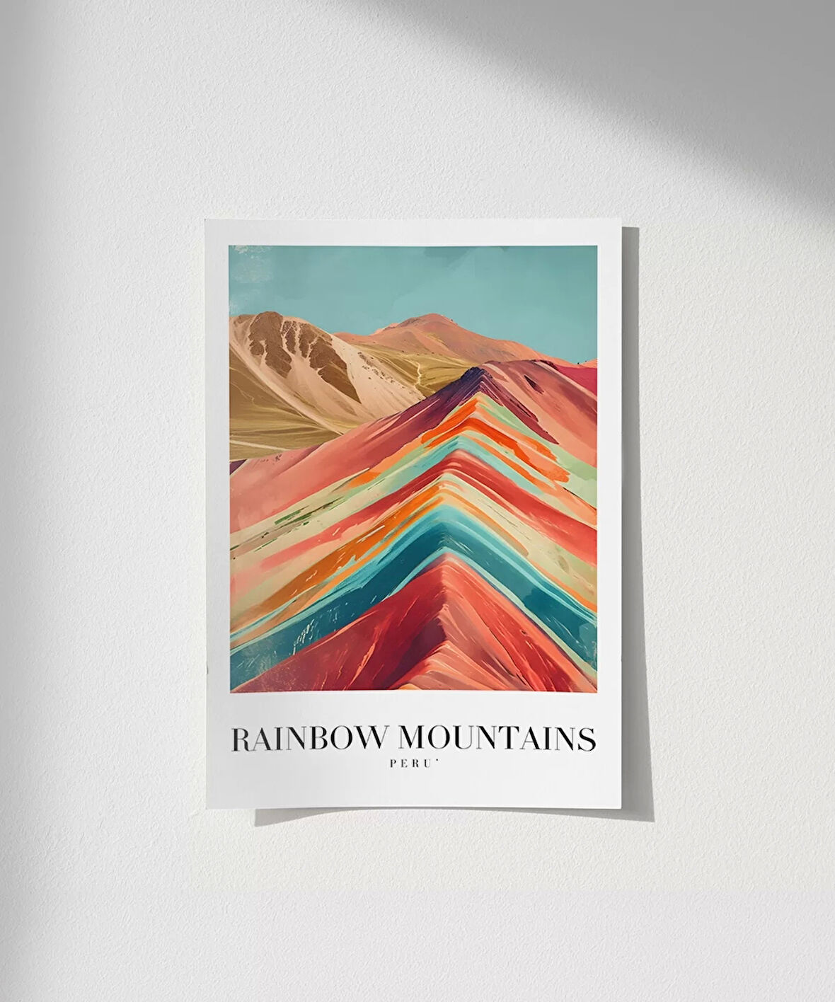 Çerçevesiz Poster Rainbow Mountains Peru