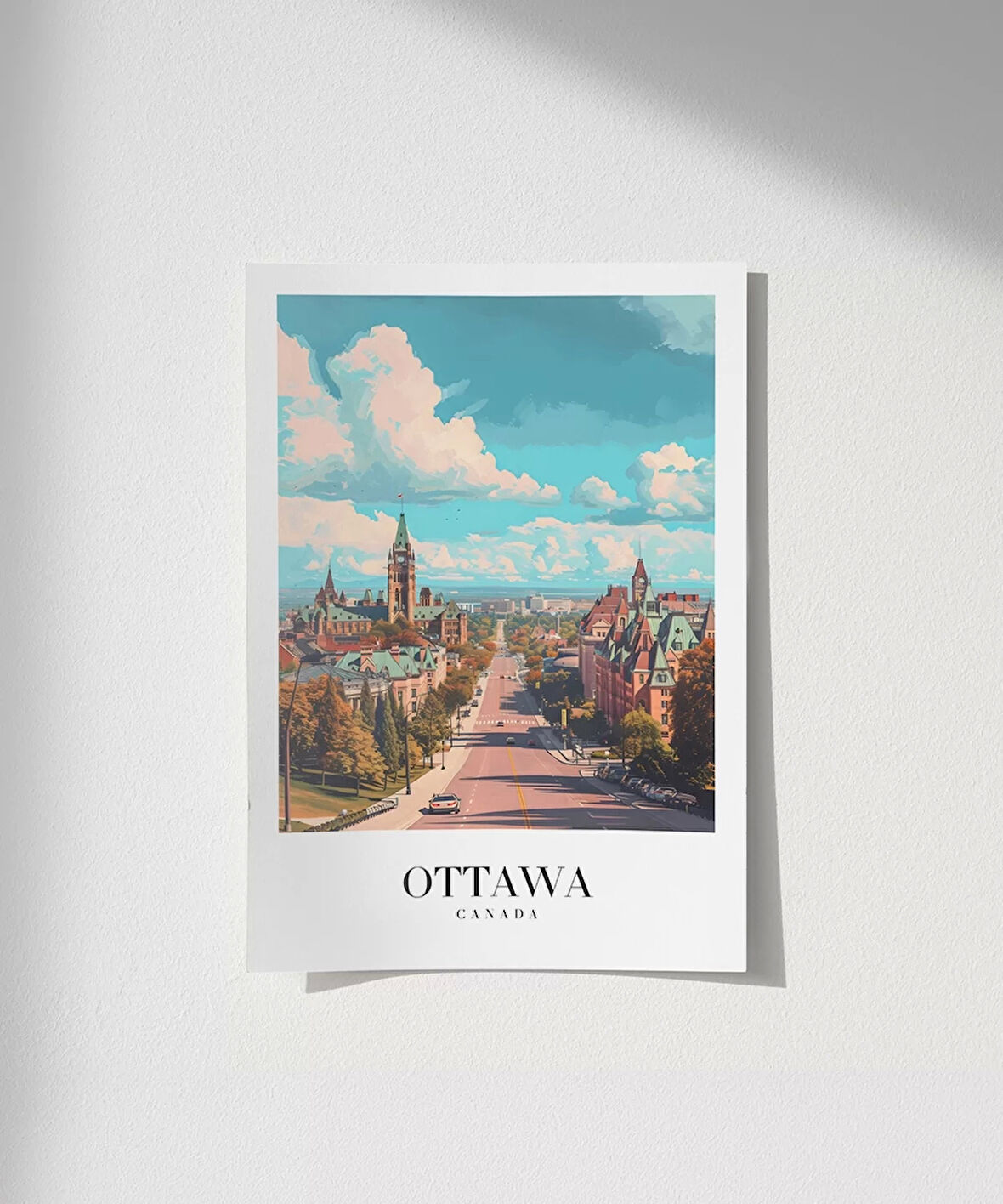 Çerçevesiz Poster Ottawa'nın Tarihi Dokusu