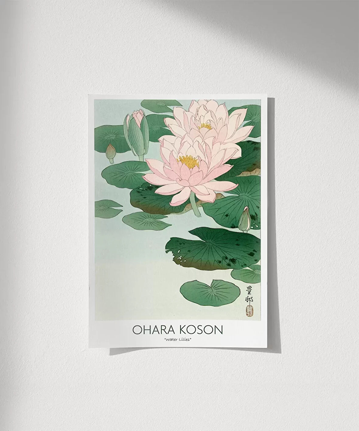 Çerçevesiz Poster Ohara Koson Su Zambakları