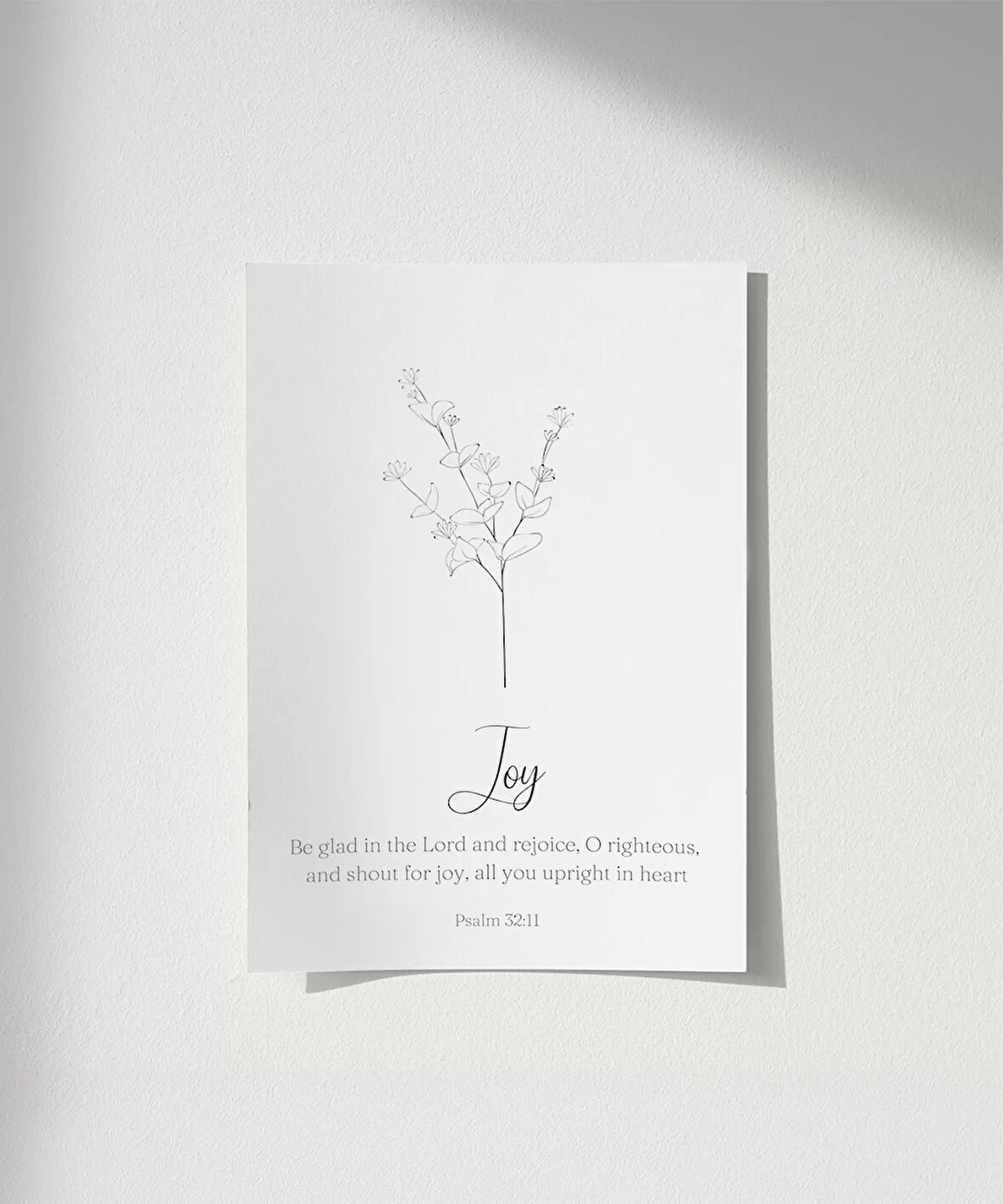 Çerçevesiz Poster Joy Temalı İnanç ve Motivasyon