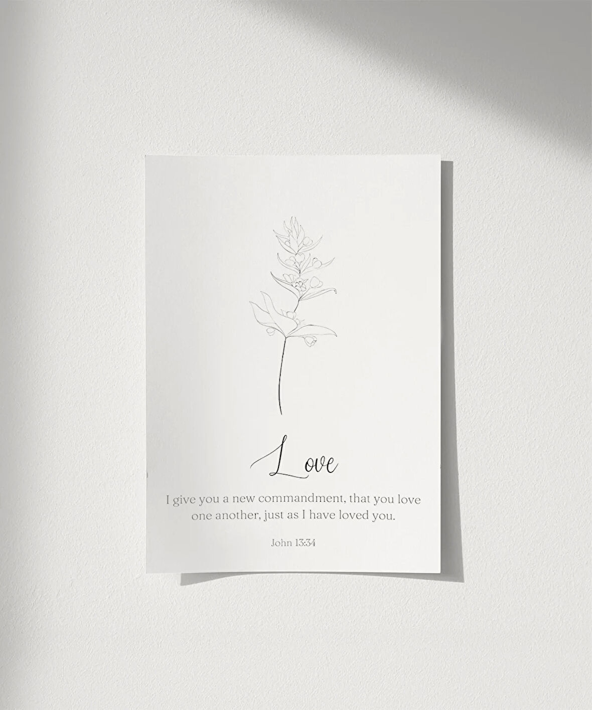 Çerçevesiz Poster El Çizimi Çiçek Motifli