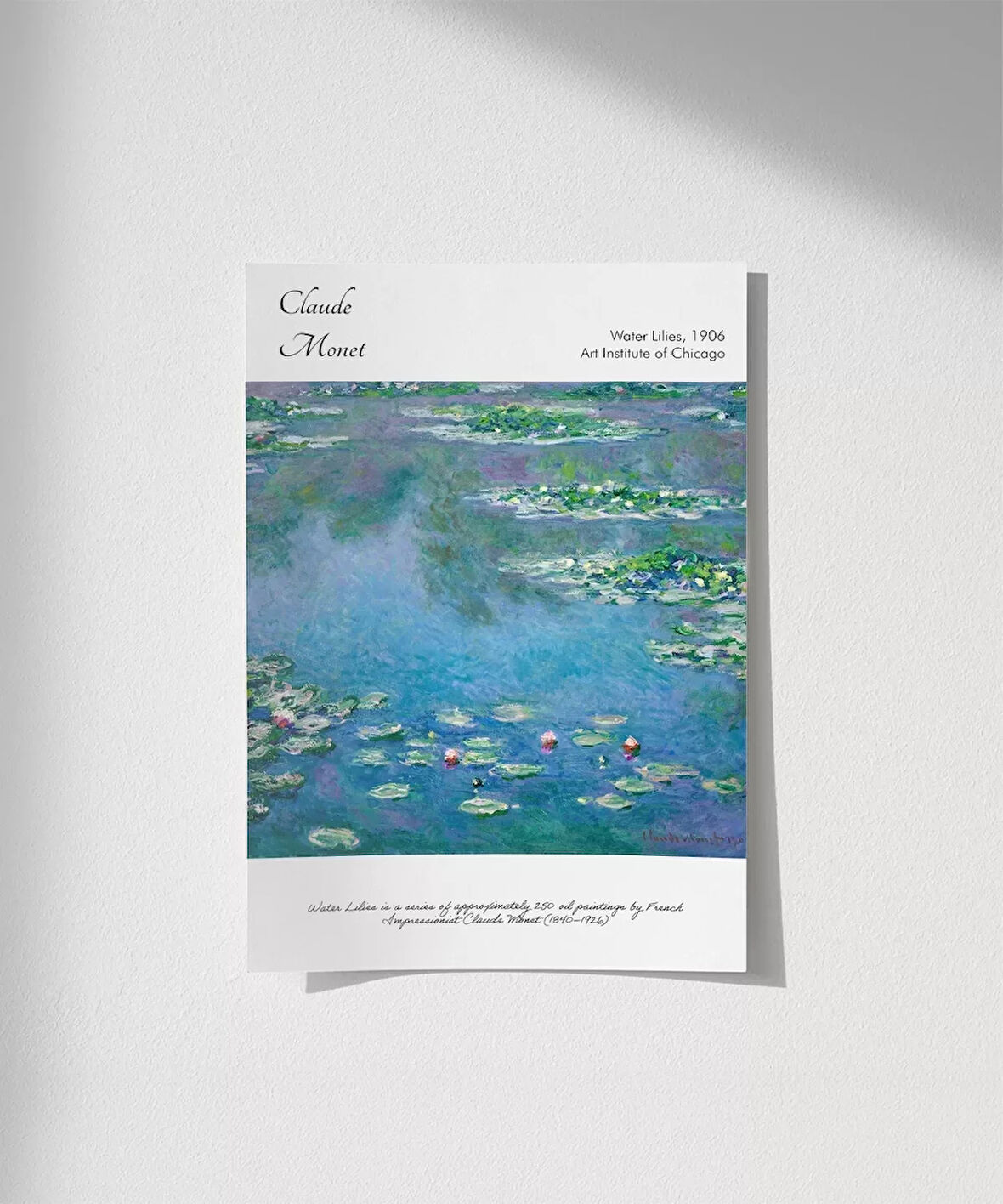 Çerçevesiz Poster Claude Monet Zambaklar (3)
