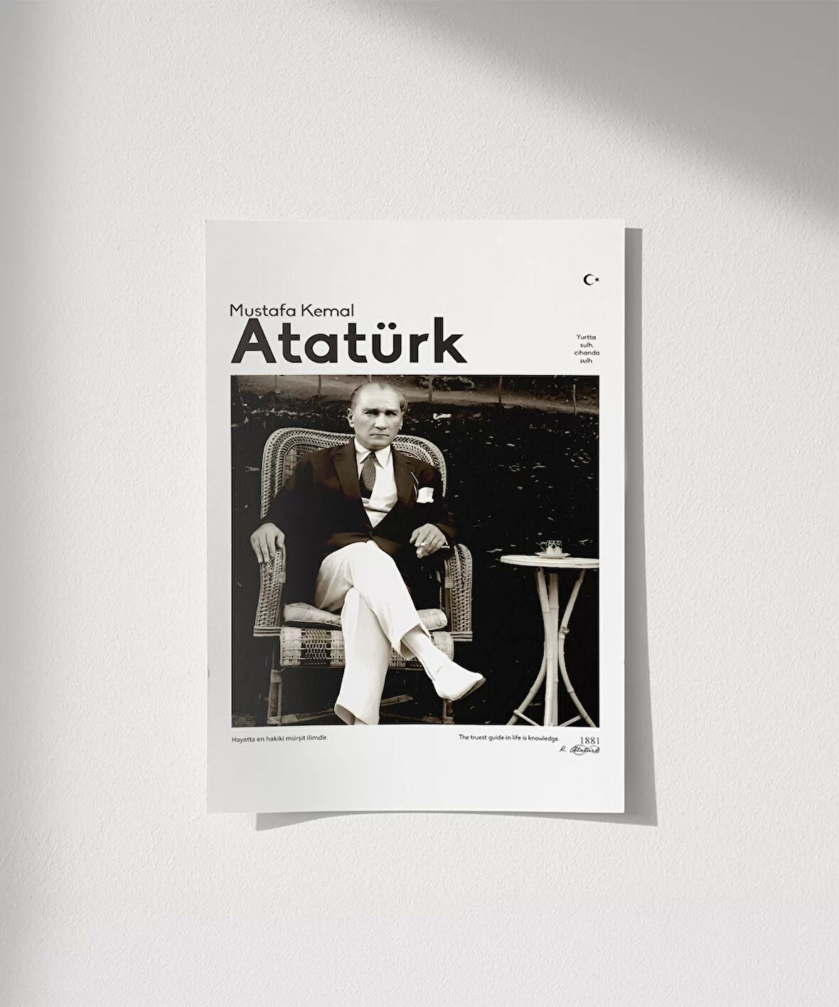 Çerçevesiz Poster Cumhuriyetin Önderi