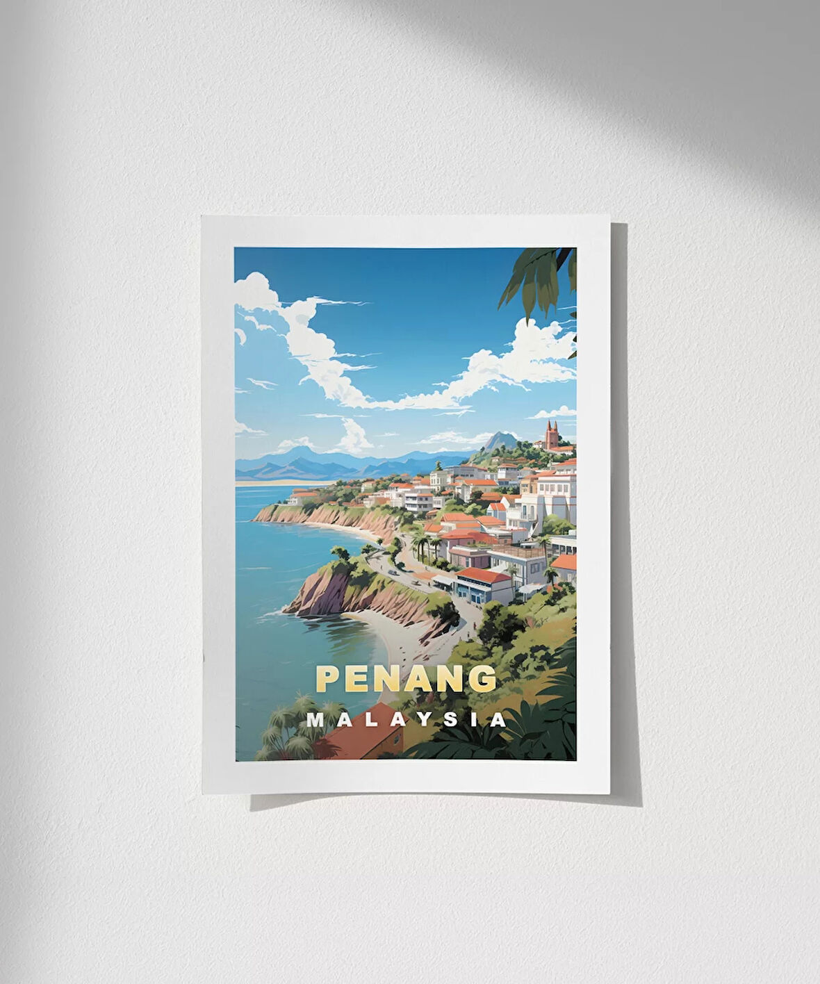 Çerçevesiz Poster Penang Sahil Manzarası