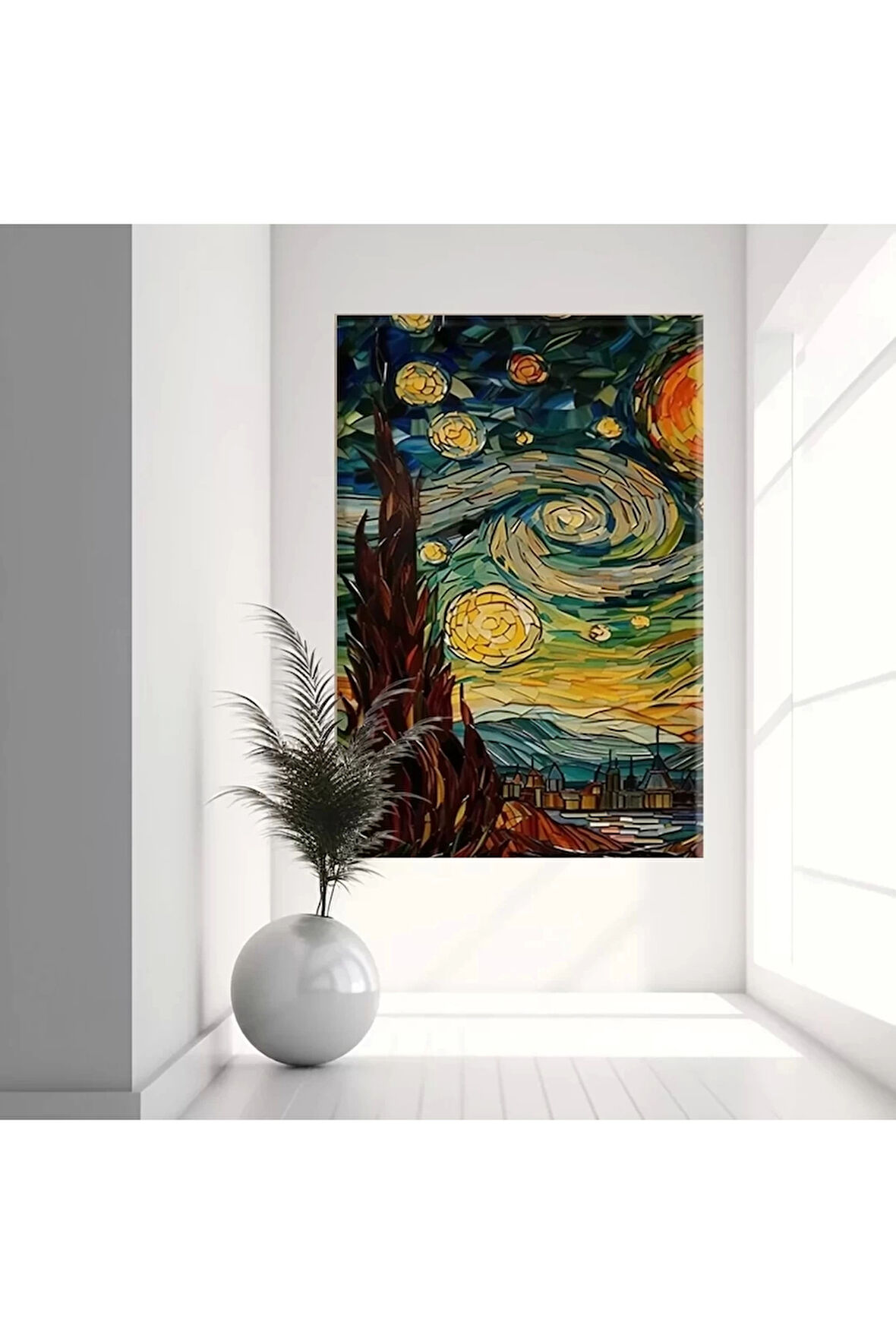 Yıldızlı Gece Görkemi Kanvas Tablo