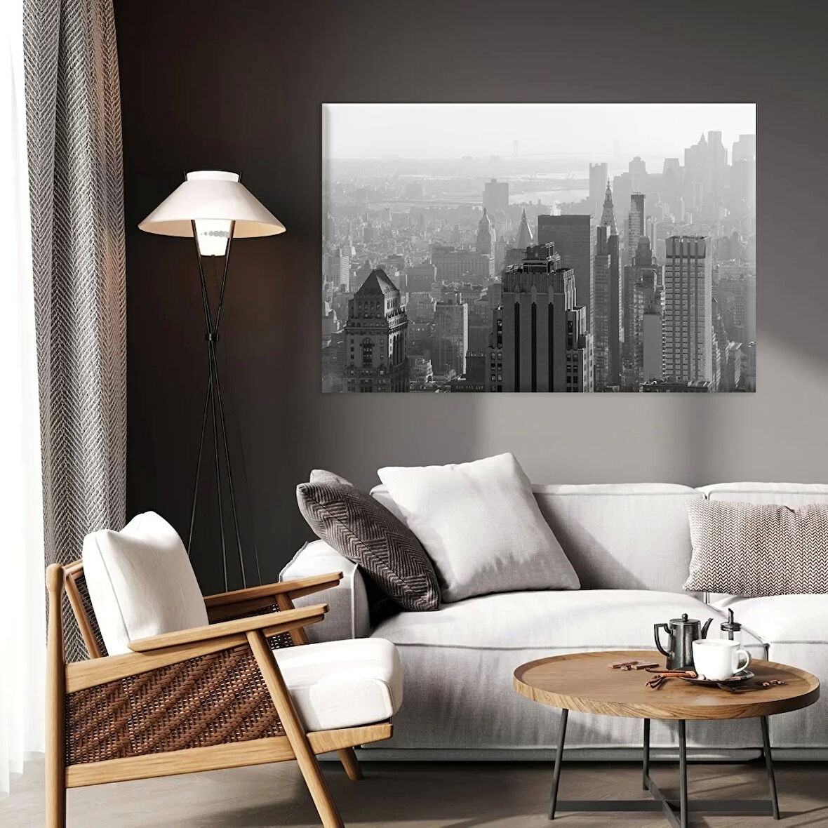 Gökdelenlerin Arasında Kanvas Tablo